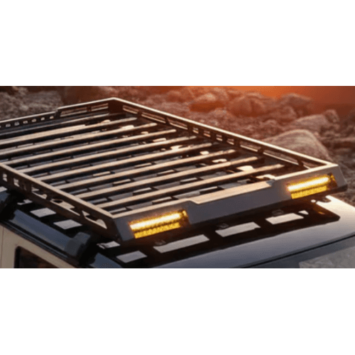 Jimny Anti Rust Aluminium Roof Carrier with LED Lights - Model LRC
